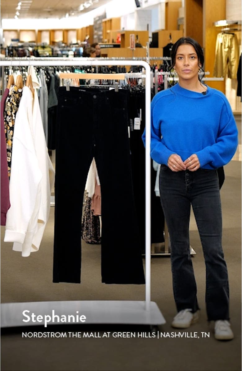 Farrah High Waist Stretch Corduroy Bootcut Pants, sales video thumbnail