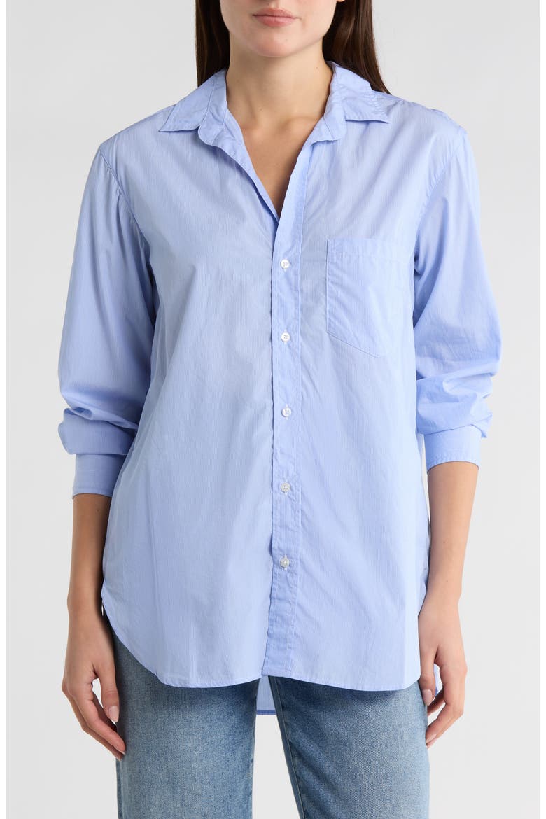 Joedy Relaxed Fit Stripe Button-Up Shirt, Main, color, THIN WHITE BLUE STRIPE