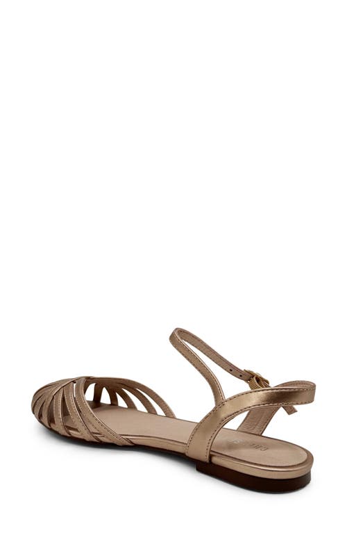 Chelsea Crew Cage Ankle Sandal In Gold Pu