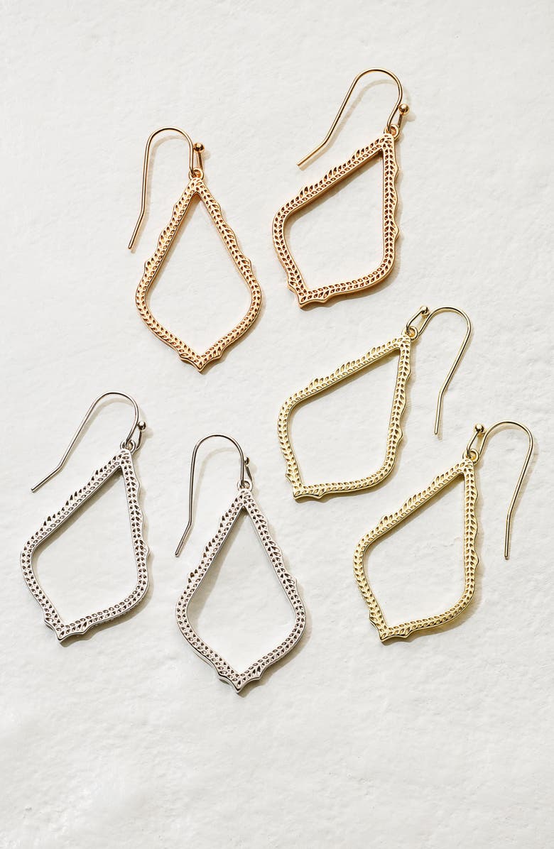 Kendra Scott Sophia Drop Earrings, Alternate, color, Silver