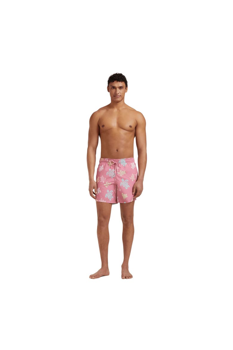 Men Swim Shorts Tortues Multicolores, Alternate, color, boudoir