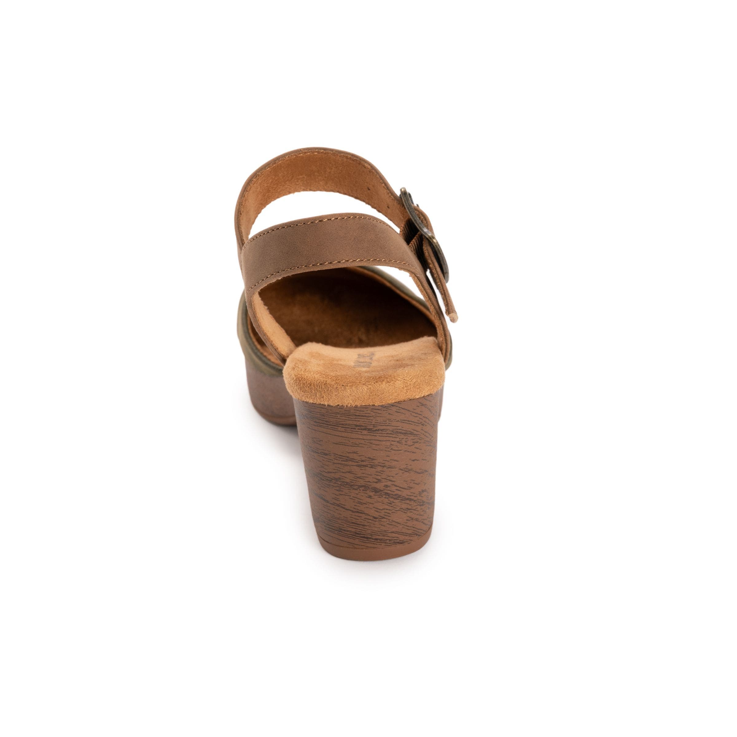 MUK LUKS Merritt Quarter Strap Clog, Alternate, color, Olive/ Tan