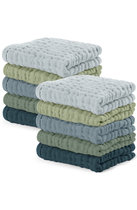 Muslin Washcloths - Pack of 10