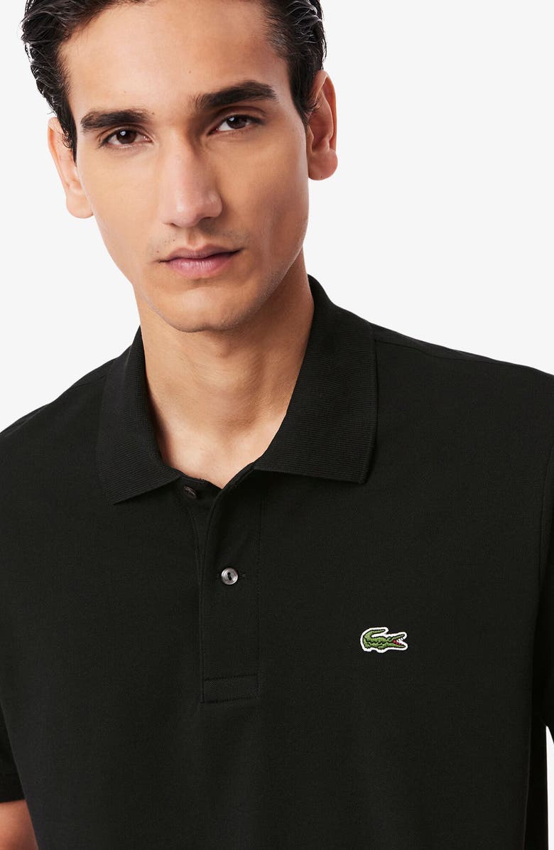 Lacoste Essentials Classic Fit Cotton Blend Piqué Polo, Alternate, color, Black