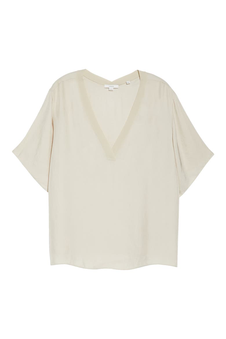 V-Neck T-Shirt, Alternate, color, PALE FAWN
