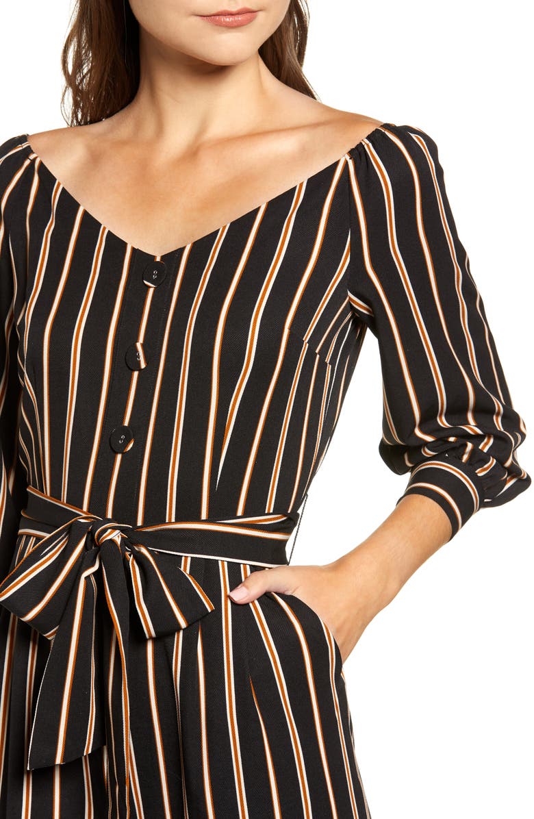 CHRISELLE LIM COLLECTION Chriselle Lim Jane Stripe Portrait Jumpsuit, Alternate, color,