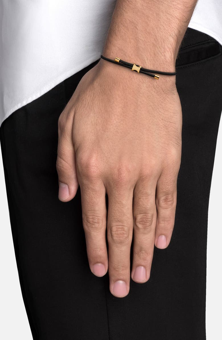Miansai Men
s Orson Pull Bungee Rope Bracelet, Alternate, color, Gold Vermeil Black