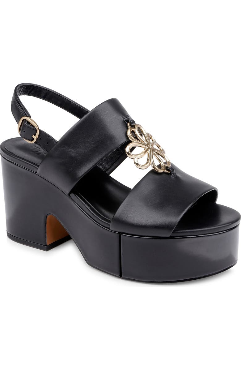 CLERAE Coraj Platform Sandal, Main, color, Black Leather