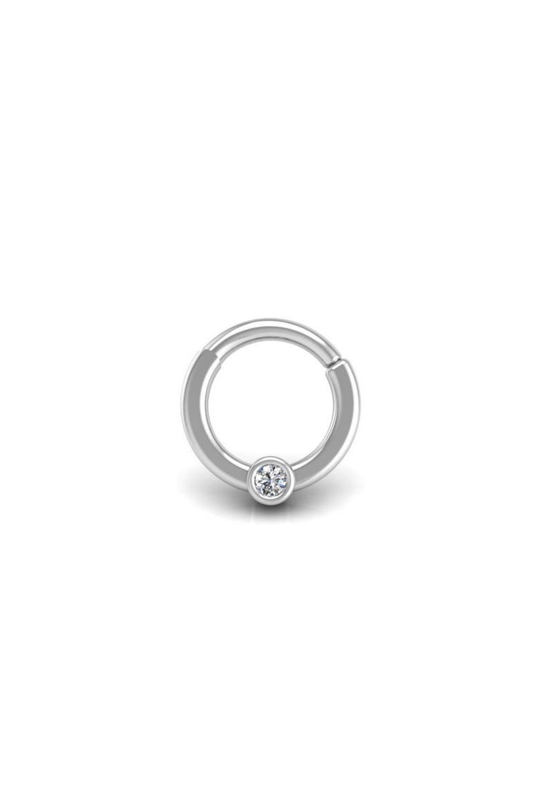 Cyclops Flat Hoop Earring, Alternate, color, Silver