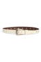 Flat Stud Keeper Leather Belt