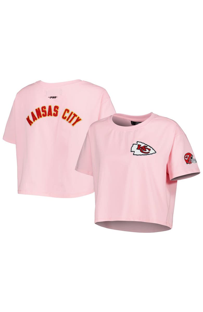 PRO STANDARD Women's Pro Standard Pink Kansas City Chiefs Cropped Boxy T-Shirt, Main, color,