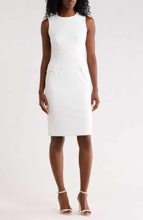Calvin Klein Button Sheath Dress