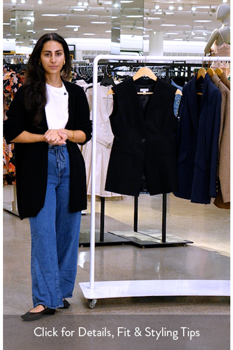 Textured One-Button Vest video