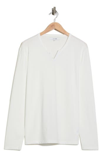 Joe's Classic Long Sleeve Henley In White