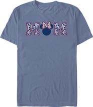 Minnie Mouse Men's Minnie Mouse Flower Bow Icon Mom Shape Graphic T-Shirt