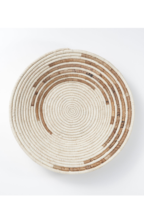 Maadili Collective Large Breaking Waves Basket In Brown & Natural Fiber