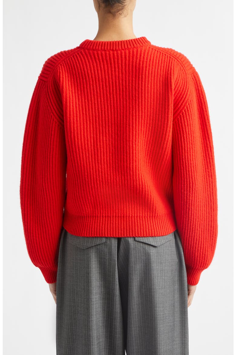 Wool Crop Sweater, Alternate, color, POPPY