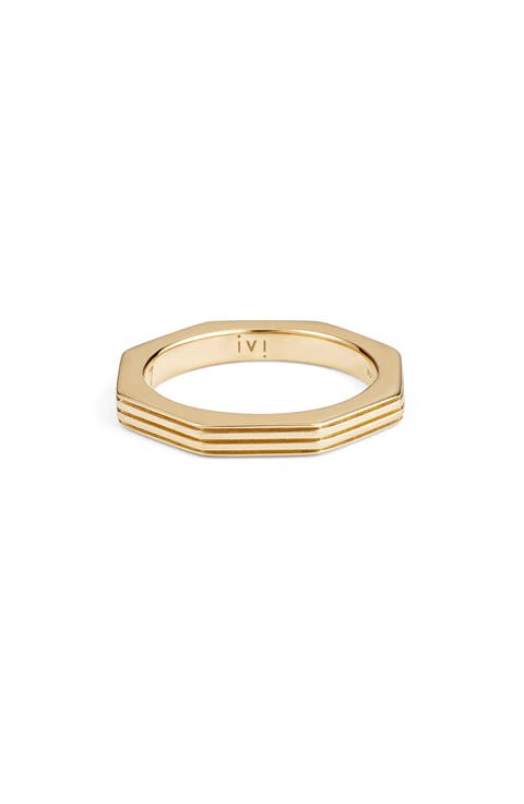Slim Octagon Band Ring