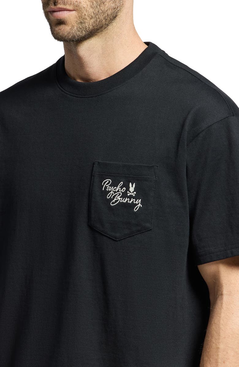 Psycho Bunny Desert Relaxed Fit Embroidered Heavyweight Pocket T-Shirt, Alternate, color, 