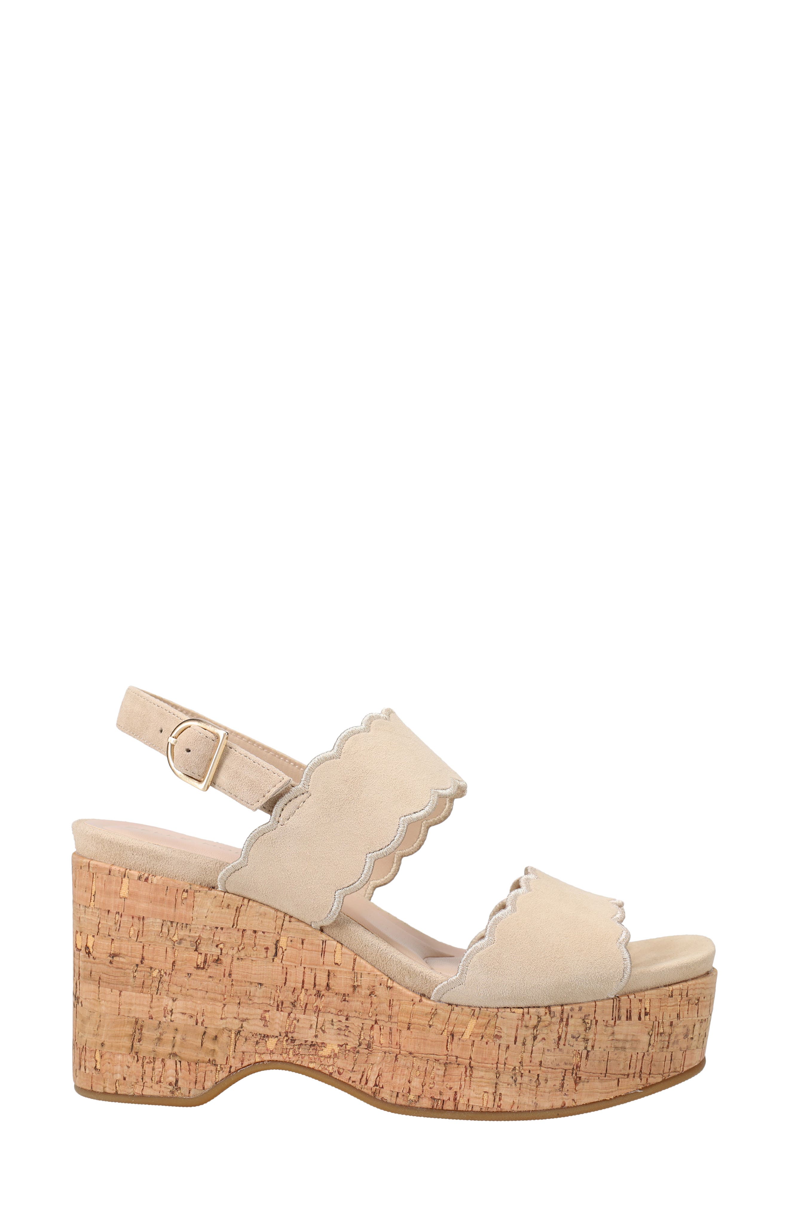 Cicel Slingback Platform Wedge Sandal, Alternate, color, LATTE