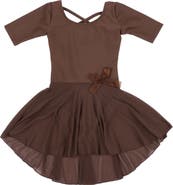 Leveret Girls Short Sleeve Skirted Leotard