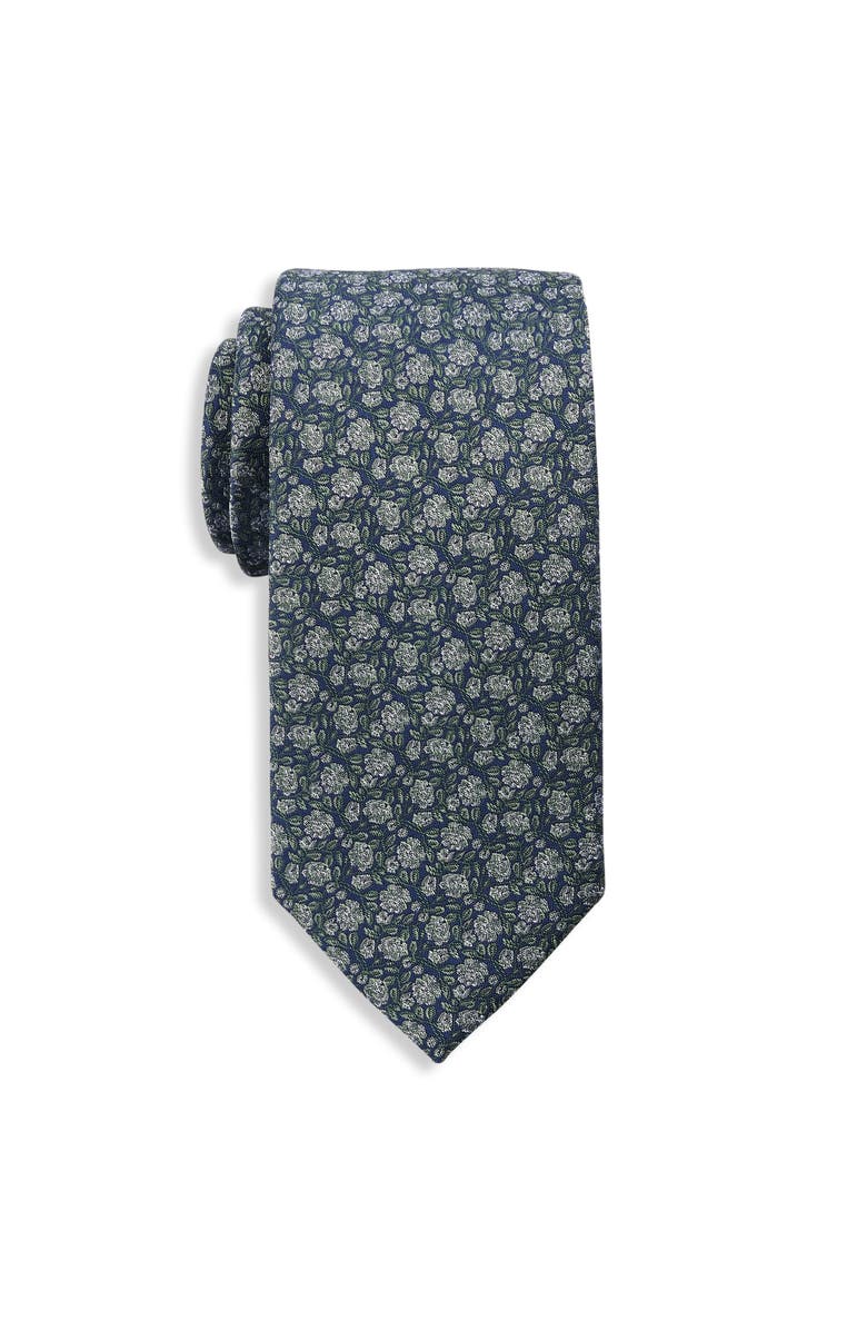 Michael Kors Big & Tall Tolane Floral Tie, Main, color, Olive