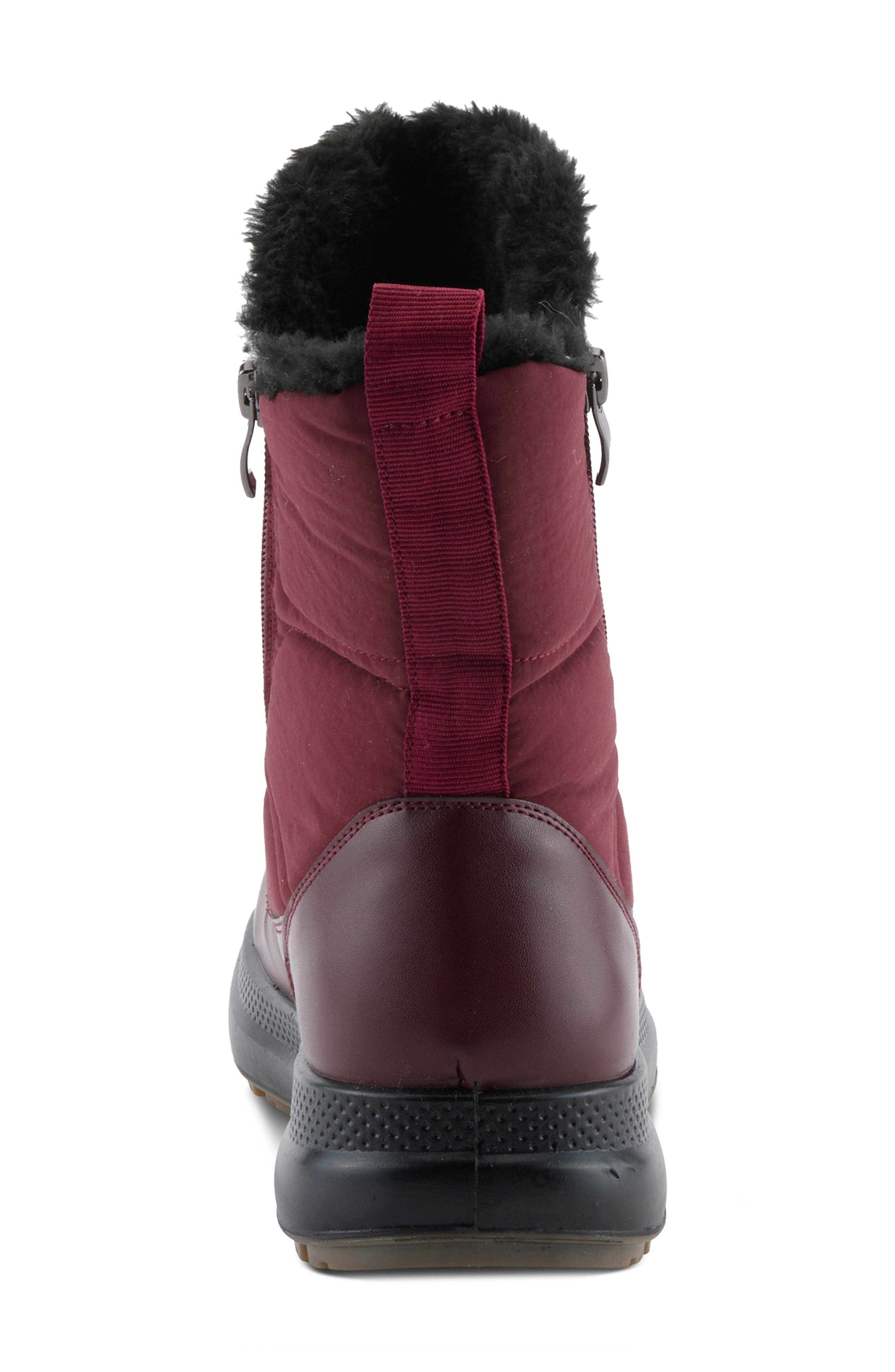 Cariselle Faux Leather Boot, Alternate, color, BORDEAUX