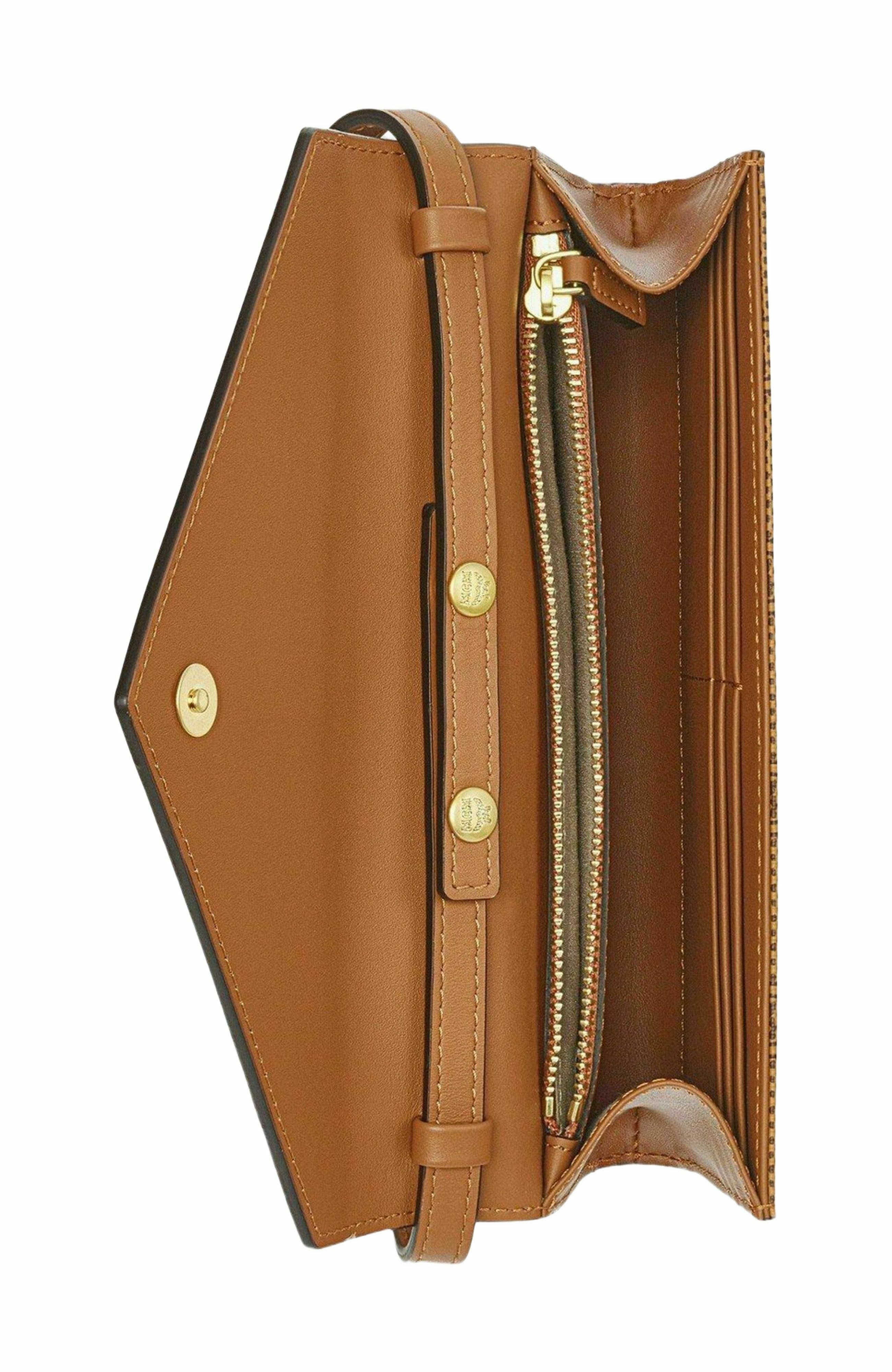 MCM Himmel Crossbody Wallet in Lauretos, Alternate, color, 