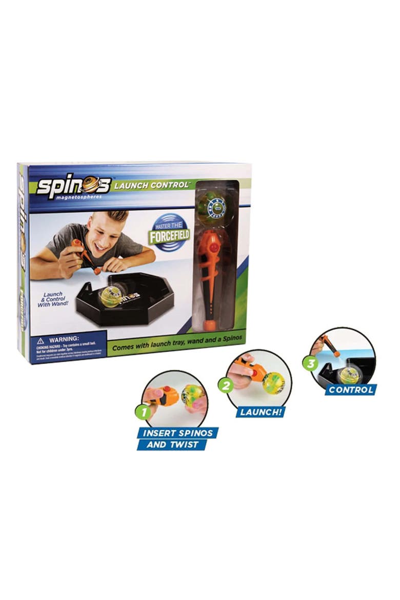 Spinos Launch Control Wand Magnetpowered Spinning Sphere Toy, Ages 6+, Alternate, color, Multicolored