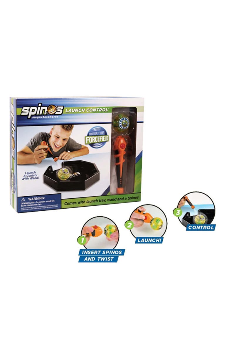 Water Sports Spinos Launch Control Wand Magnetpowered Spinning Sphere Toy, Ages 6+, Alternate, color, Multicolored