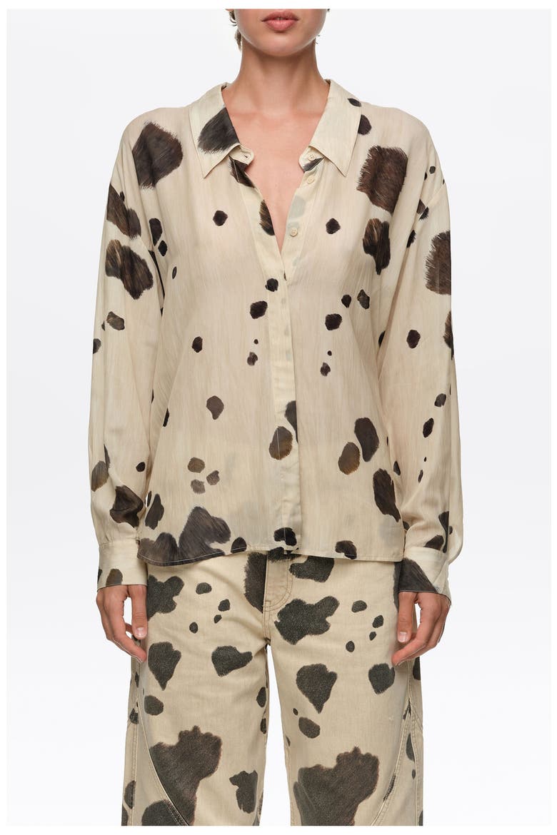 Plunging Neckline Shirt, Main, color, PONY