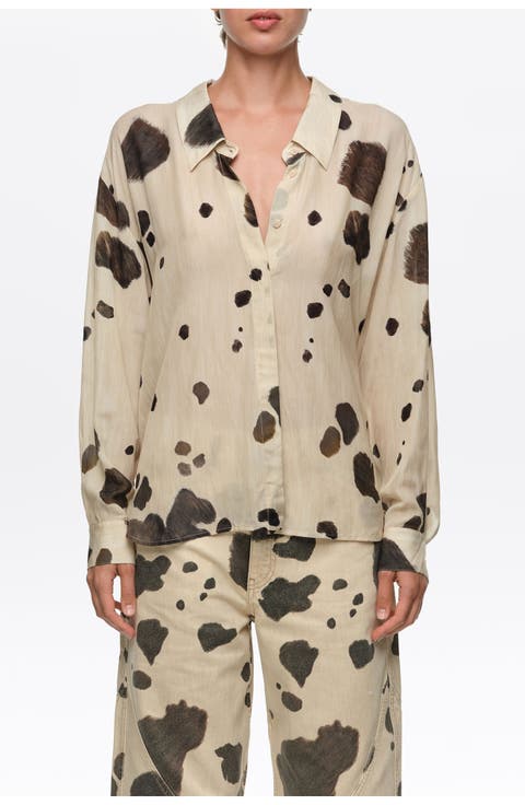 Plunging Neckline Shirt