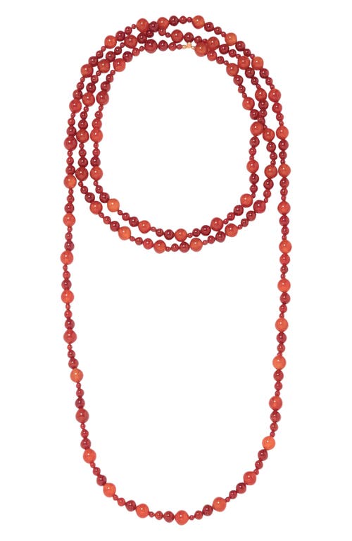 Jennifer Behr Veda Semiprecious Bead Necklace In Red