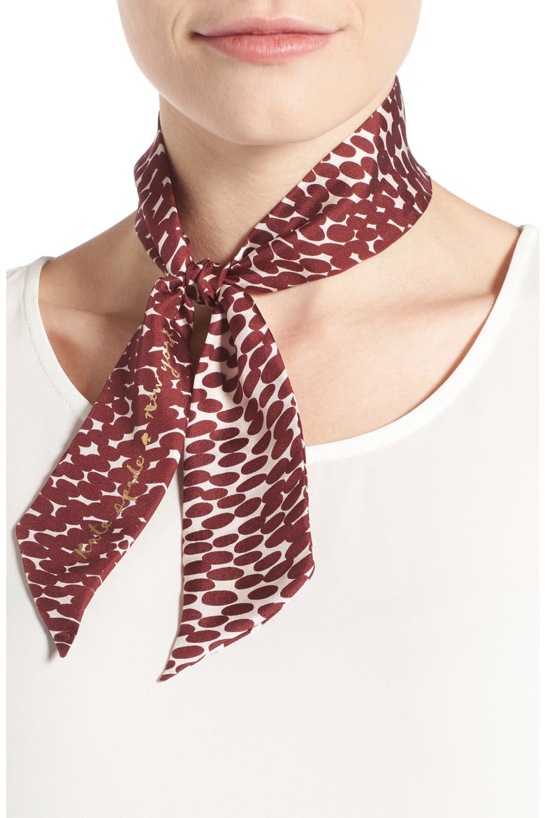 dappled skinny scarf, Main, color, SUMAC RED