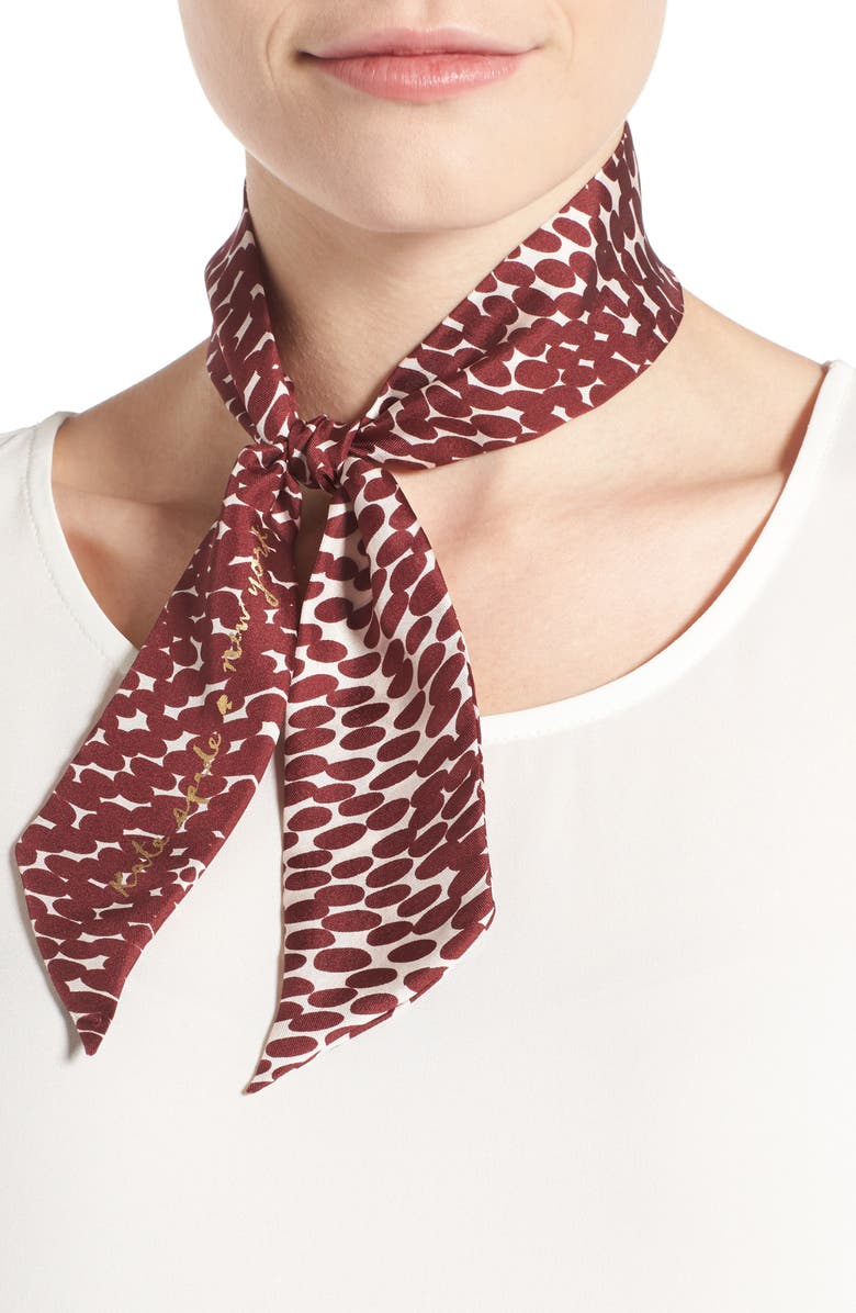 Kate Spade New York dappled skinny scarf, Main, color, 