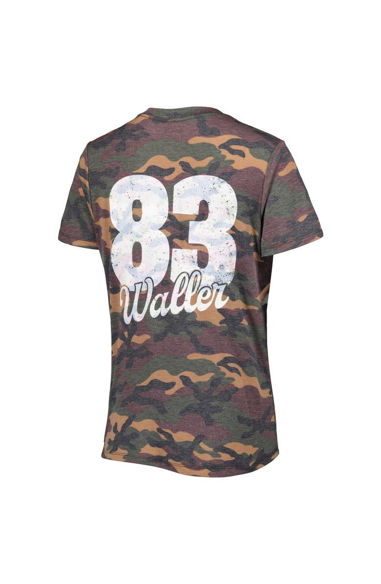 INDUSTRY RAG Women's Majestic Threads Darren Waller Camo Las Vegas Raiders Name & Number V-Neck Tri-Blend T-Shirt, Alternate, color, Camo