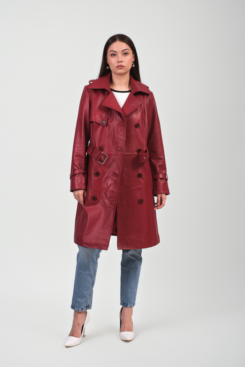 Soho Leather Jacket, Alternate, color, Light Burgundy