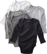 BUTTERBLU Blake Long Sleeve Organic Cotton Assorted 5-Pack Bodysuits