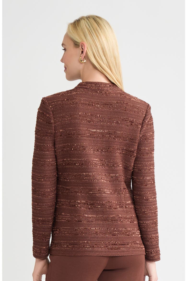 Tailored Tonal Ribbon Knit Jacket, Alternate, color, Truffle