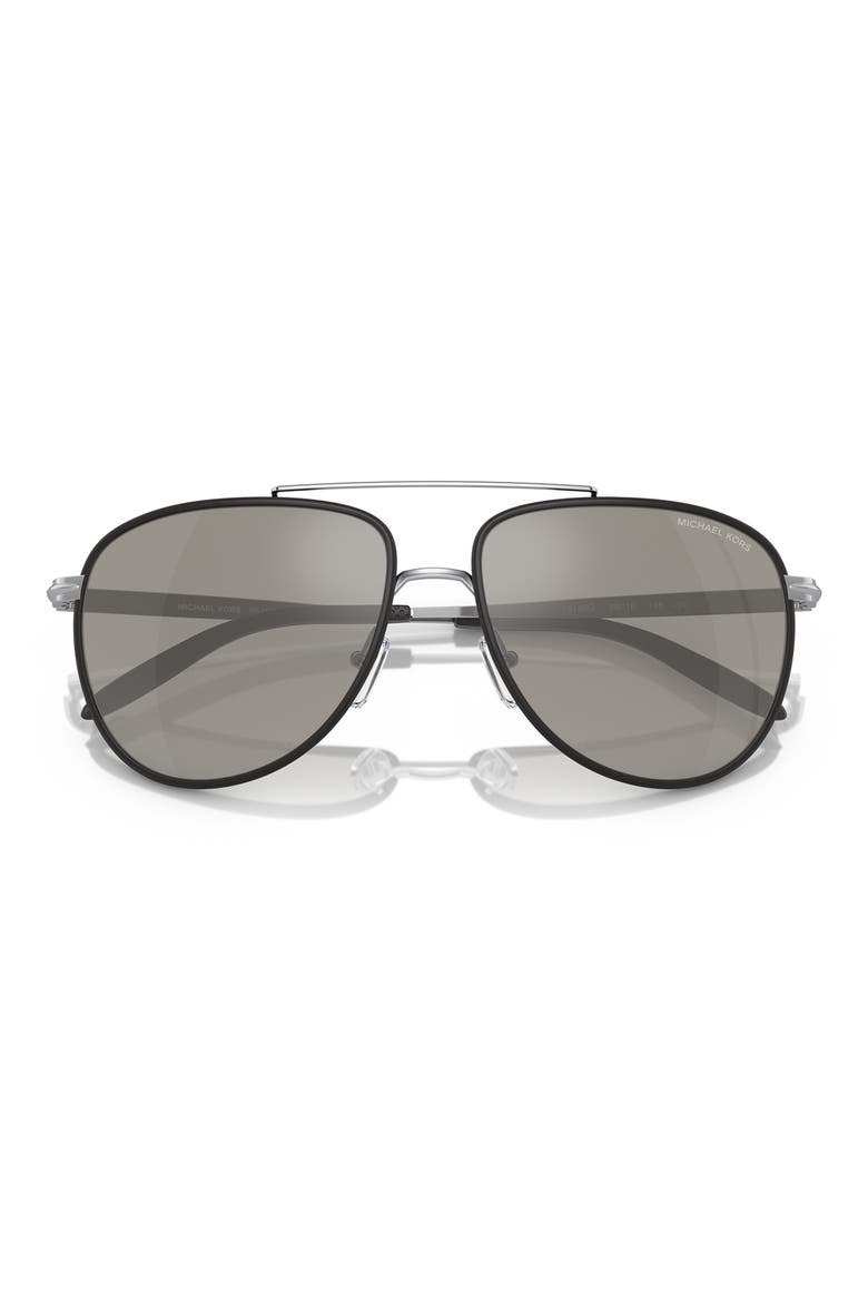 59mm Pilot Sunglasses, Alternate, color, SILVER