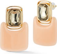 SPHERA MILANO Crystal Rectangle Drop Earrings