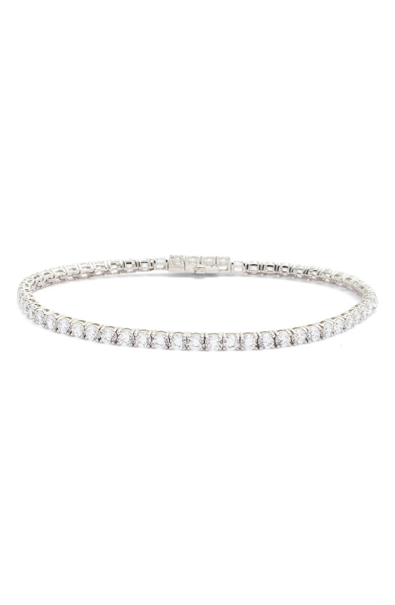 Lafonn Classic Simulated Diamond Tennis Bracelet, Main, color, 