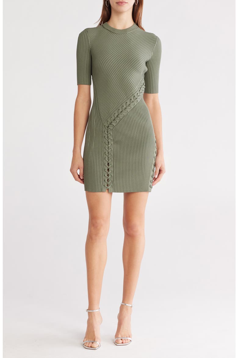 Gilly Lace-Up Minidress, Main, color, PARK SLOPE MULTI