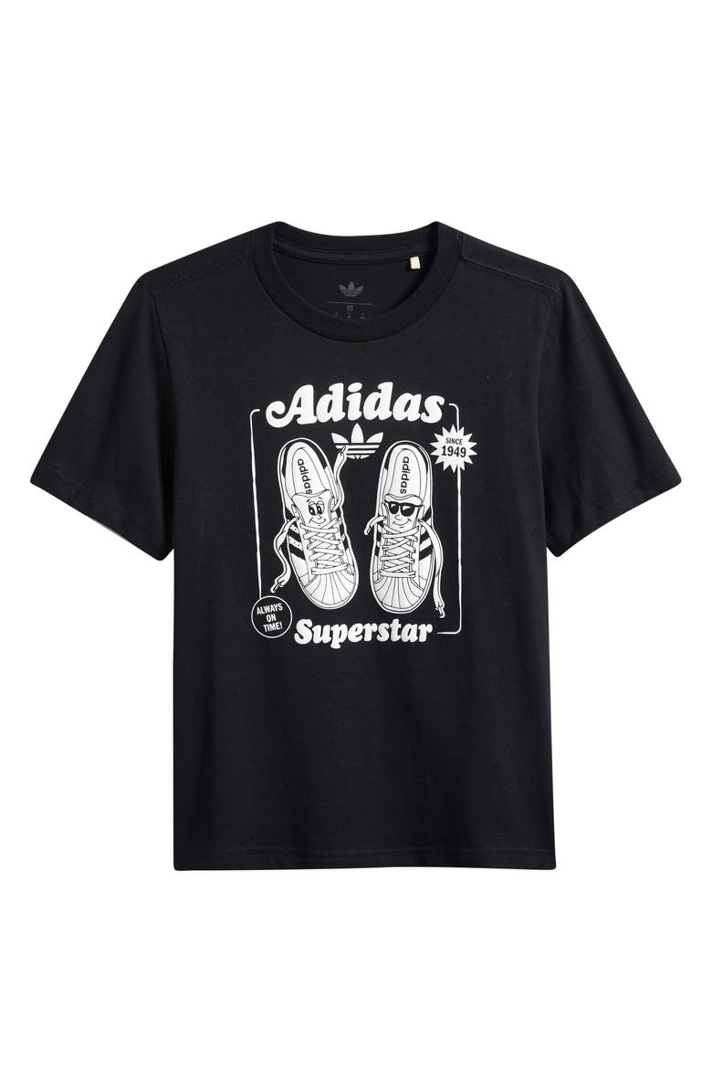 adidas Originals Kids' Superstar GRX Graphic T-Shirt, Main, color, Black
