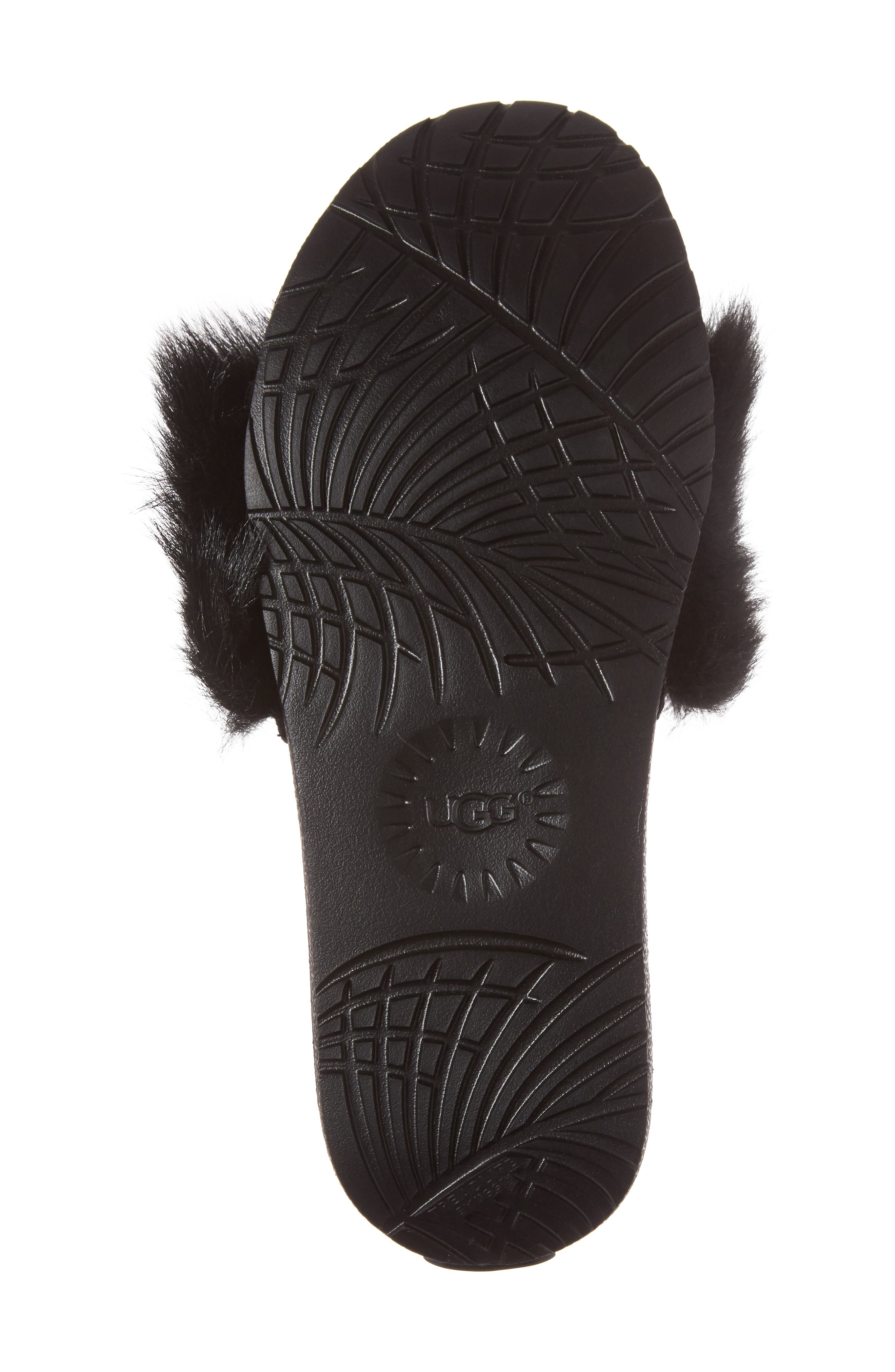 Royale Genuine Shearling Slide Sandal, Alternate, color, BLACK