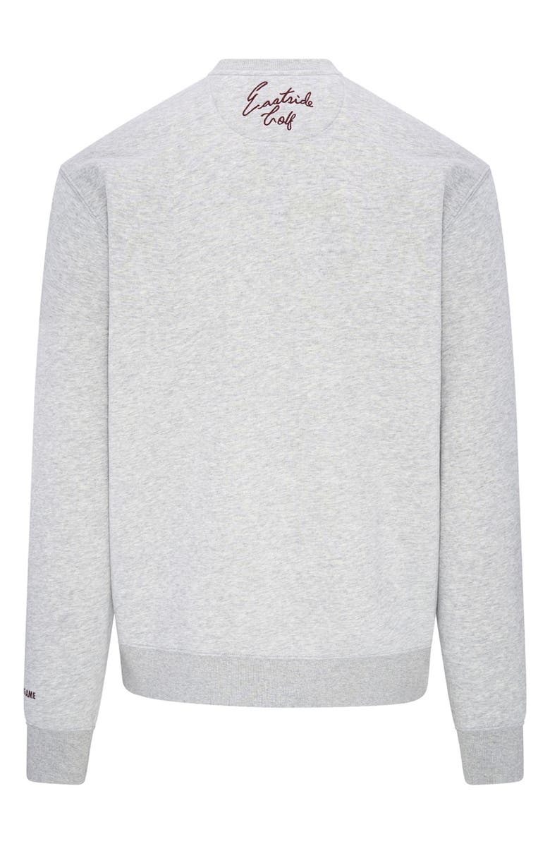 Eastside Golf Luxe Fleece Logo Appliqué Crewneck Sweatshirt, Alternate, color, Heather Grey