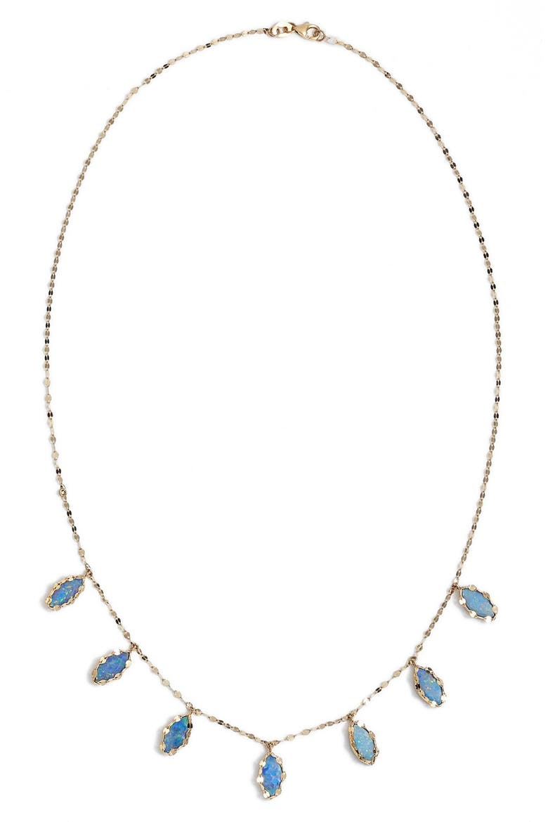 Jewelry 'Riviera - Prix Gypsy' Frontal Necklace, Alternate, color, AUSTRALIAN OPAL/ YELLOW GOLD