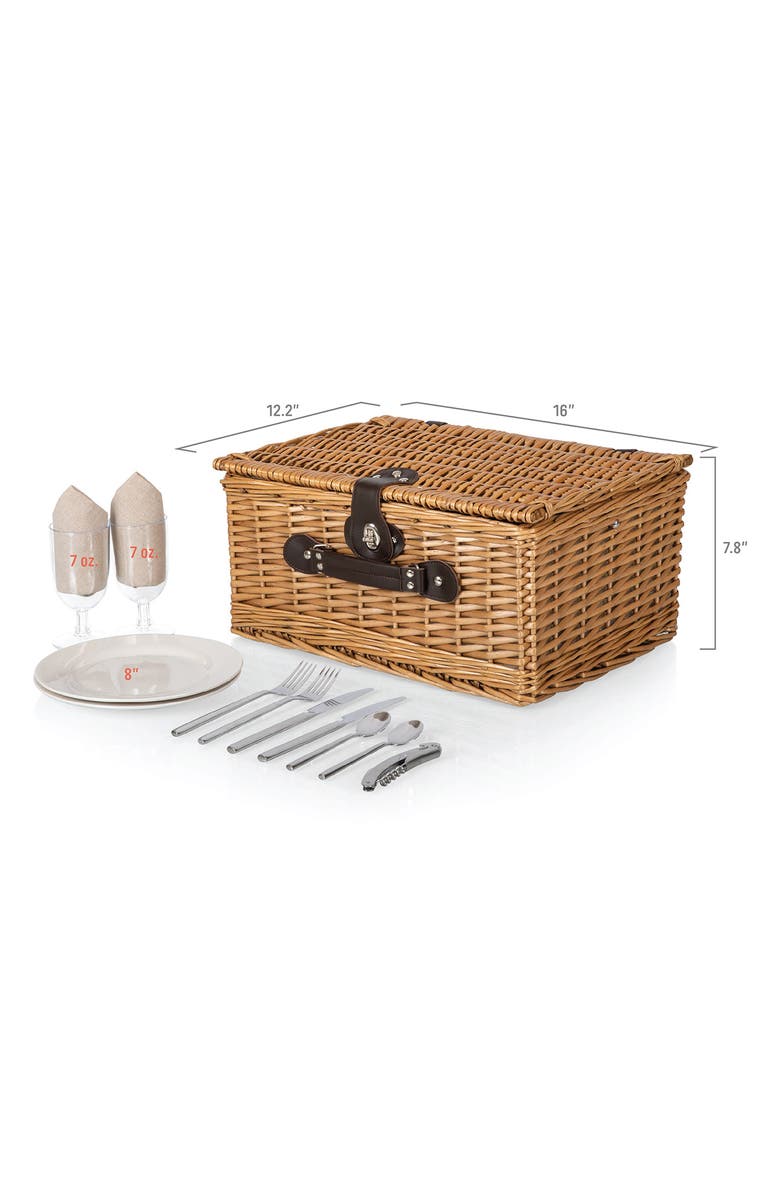 Picnic Time Classic Picnic Basket, Alternate, color, Beige