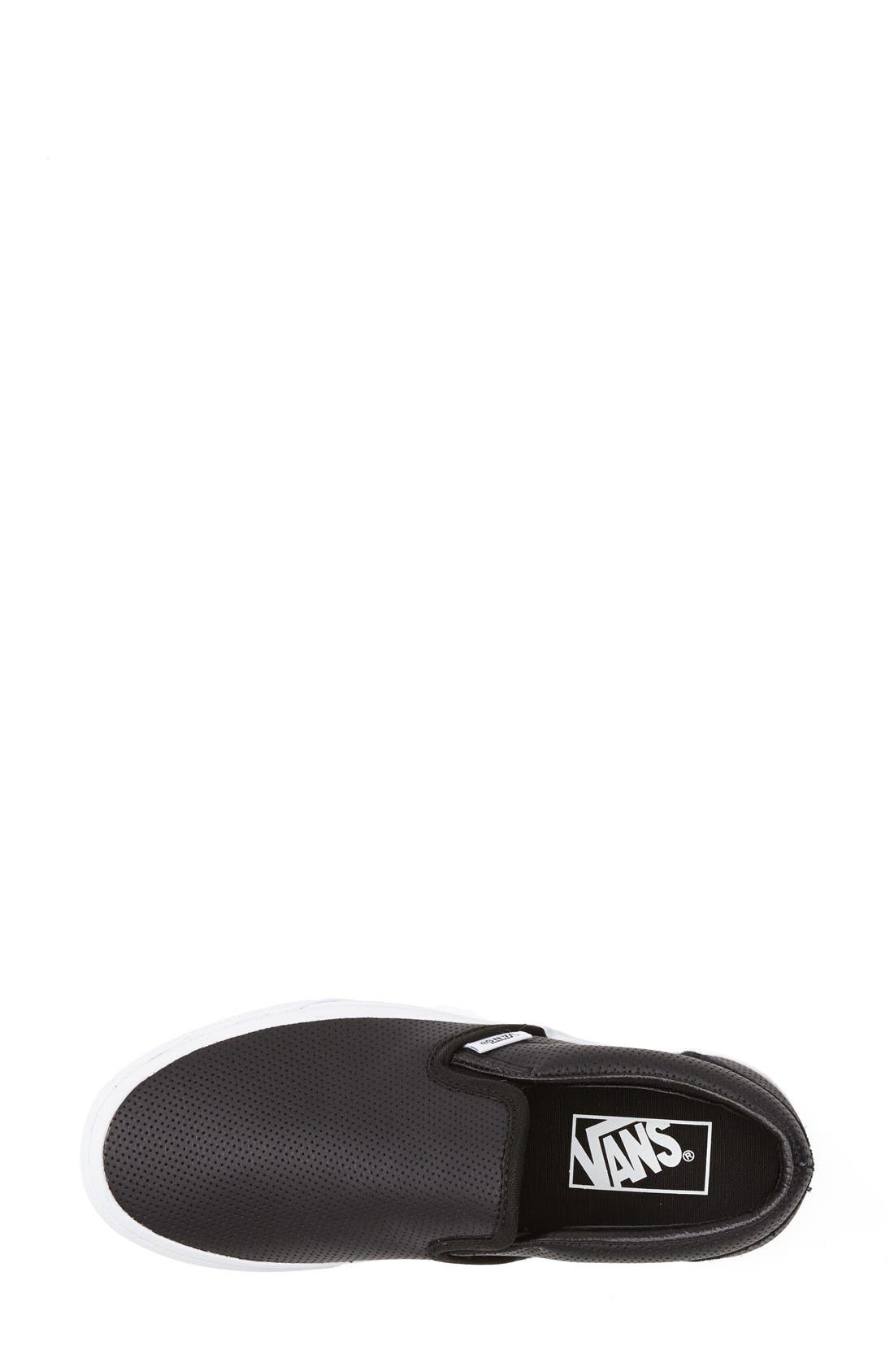 Classic Slip-On Sneaker, Alternate, color, LEATHER BLACK