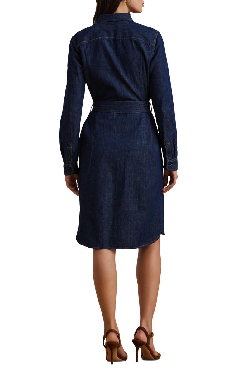 Lauren Ralph Lauren Belted Long Sleeve Denim Shirtdress, Alternate, color, 